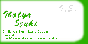 ibolya szuhi business card